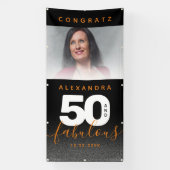 Moderne Girly Orange 50 und fabulous Banner (Vertikal)