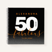 Moderne Girly Orange 50 und fabulous Notizblock (Vorderseite)