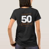 Moderne Girly Orange 50 und fabulous T-Shirt (Rückseite)