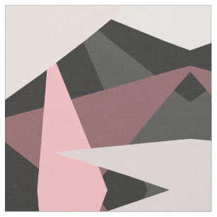 Moderne Girly Pink Black Geometric Art Stoff