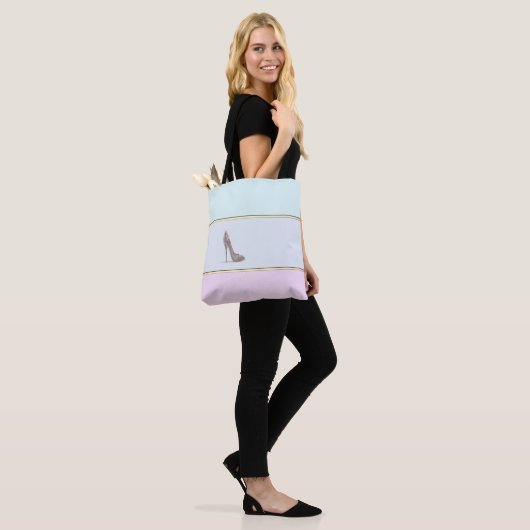 Moderne Girly Striping, Ombre, High Heel Tasche (Am Model)
