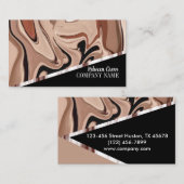 Moderne Girly Stylish Beige Pink Fashion Beauty Visitenkarte (Vorne/Hinten)