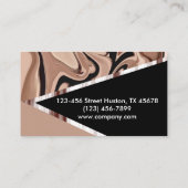 Moderne Girly Stylish Beige Pink Fashion Beauty Visitenkarte (Rückseite)
