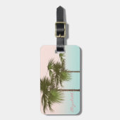 Moderne Girly Tropical, Palme Tree Gepäckanhänger (Vorderseite vertikal)
