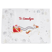 Moderne Girly Unicorn Große Geschenktüte (Vorderseite)