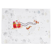 Moderne Girly Unicorn Große Geschenktüte (Rückseite)