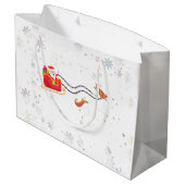 Moderne Girly Unicorn Große Geschenktüte (Rückseite Schrägansicht)