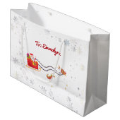 Moderne Girly Unicorn Große Geschenktüte (Vorderseite Schrägansicht)