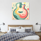 Moderne Gitarre - Abstrakt geometrische Formen Leinwanddruck (Insitu (Schlafzimmer))