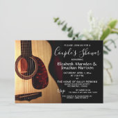 Moderne Gitarre Musical Handlettered Couple's Dusc Einladung (Stehend Vorderseite)