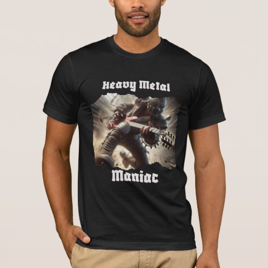 Moderne Gitarrenspieler aus Metall T-Shirt (Vorderseite)