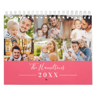 Moderne Gitter-Collage-Foto-Familie 2022 Kalender
