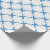 Moderne Gitterblau-Klasse Geschenkpapier (Ecke)