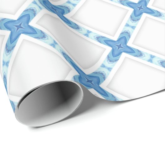 Moderne Gitterblau-Klasse Geschenkpapier (Rolleneckpunkt)