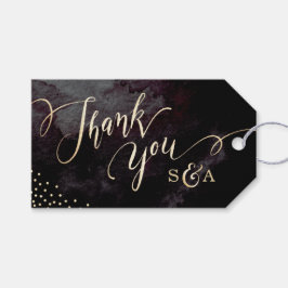 Moderne Glam Black Imitats Goldkalligraphie Vielen Geschenkanhänger