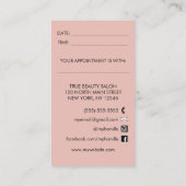 Moderne Glam Black Rose Gold Glitzer Typografie Terminkarte (Rückseite)