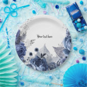 Moderne Glam Chic Blume für jeden Anlaß Pappteller (Party)