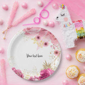 Moderne Glam Chic Blume für jeden Anlaß Pappteller (Party)