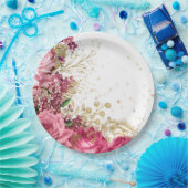 Moderne Glam Chic Blume für jeden Anlaß Pappteller (Party)