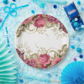 Moderne Glam Chic Blume für jeden Anlaß Pappteller (Party)