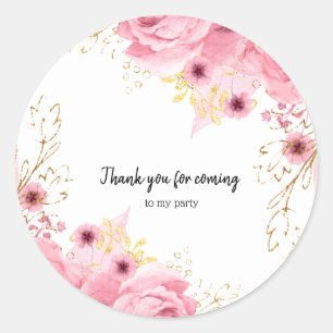 Moderne Glam Chic Blume für jeden Anlaß Runder Aufkleber