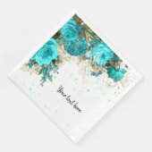 Moderne Glam Chic Blume für jeden Anlaß Serviette (Ecke)