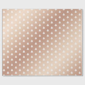 Moderne Glam Chic Pink Weihnachtsbaumen Rose Gold Geschenkpapier (Flach)