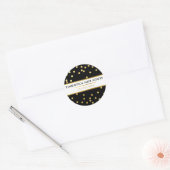 MODERNE GLAM CONFETTI polka dot Imitate gold schwa Runder Aufkleber (Umschlag)