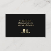 Moderne Glam Gold Driving Event Planning Visitenkarte (Rückseite)