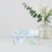 Moderne Glam Holographic Business Cards Visitenkarte (Stehend Vorderseite)