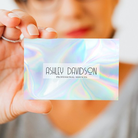 Moderne Glam Holographic Business Cards Visitenkarte