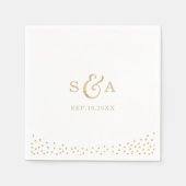 Moderne Glam-Imitate Gold Glitzer Kalligraphie Mon Serviette (Vorderseite)