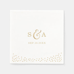 Moderne Glam-Imitate Gold Glitzer Kalligraphie Mon Serviette