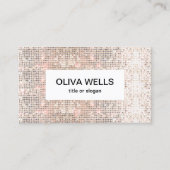 Moderne Glam Imitate Silver Sequin Visitenkarte (Vorderseite)