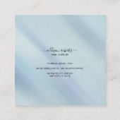 Moderne Glam Iridescent Sparkle Juwelenpflege Quadratische Visitenkarte (Rückseite)