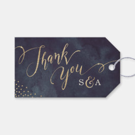 Moderne Glam Night Imitats Gold Glitzer Kalligraph Geschenkanhänger