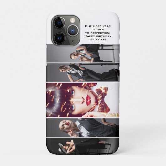 Moderne Glam Preppy Foto Collage Case-Mate iPhone Hülle (Rückseite)