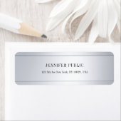 Moderne Glam Silver Creative Rücksendeadresse (Insitu)