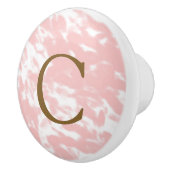 Moderne Glam Spots Rosa und Weiß Chic Elegant Keramikknauf (Rechts)