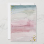 Moderne Glam Watercolor Goldene Hochzeit Einladung (Rückseite)