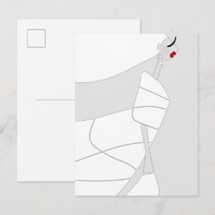 Moderne Glamour-Färbpostkarte Miss Jazzy Postkarte