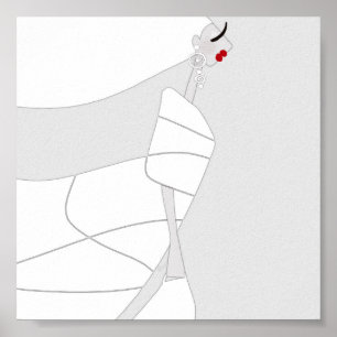 Moderne Glamour-Färbung Poster Fräulein Jazzy