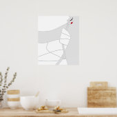 Moderne Glamour-Färbung Poster Miss Jazzy (Küche)
