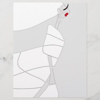 Moderne Glamour-Färbungsflyer Papier Miss Jazzy