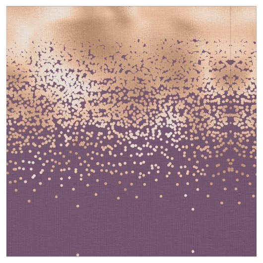 Moderne Glamour Gold Lila Polka Dot Gradient Stoff (Nahaufnahme)