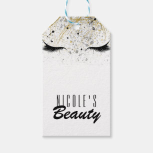 Moderne Glamour Gold Silber Schwarze Wimpern Schön Geschenkanhänger