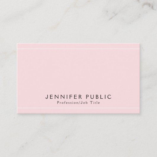 Moderne Glamour Schlicht Premium Silk Finish Luxus Visitenkarte (Vorderseite)