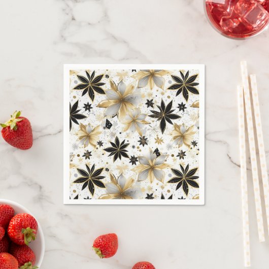 Moderne Glamour-Sterneburst-Blumen Serviette (Beispiel)