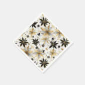 Moderne Glamour-Sterneburst-Blumen Serviette (Ecke)