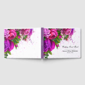 Moderne glamouröse Blume Gästebuch (Voll)